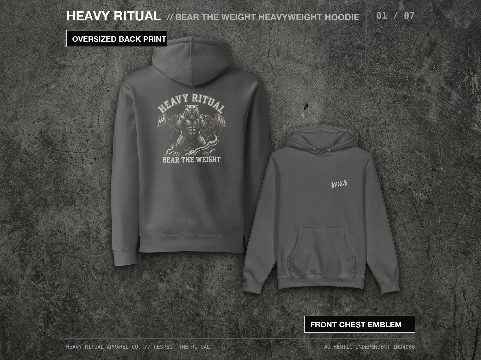 Savage Grizzly // Bear The Weight Heavyweight Hoodie