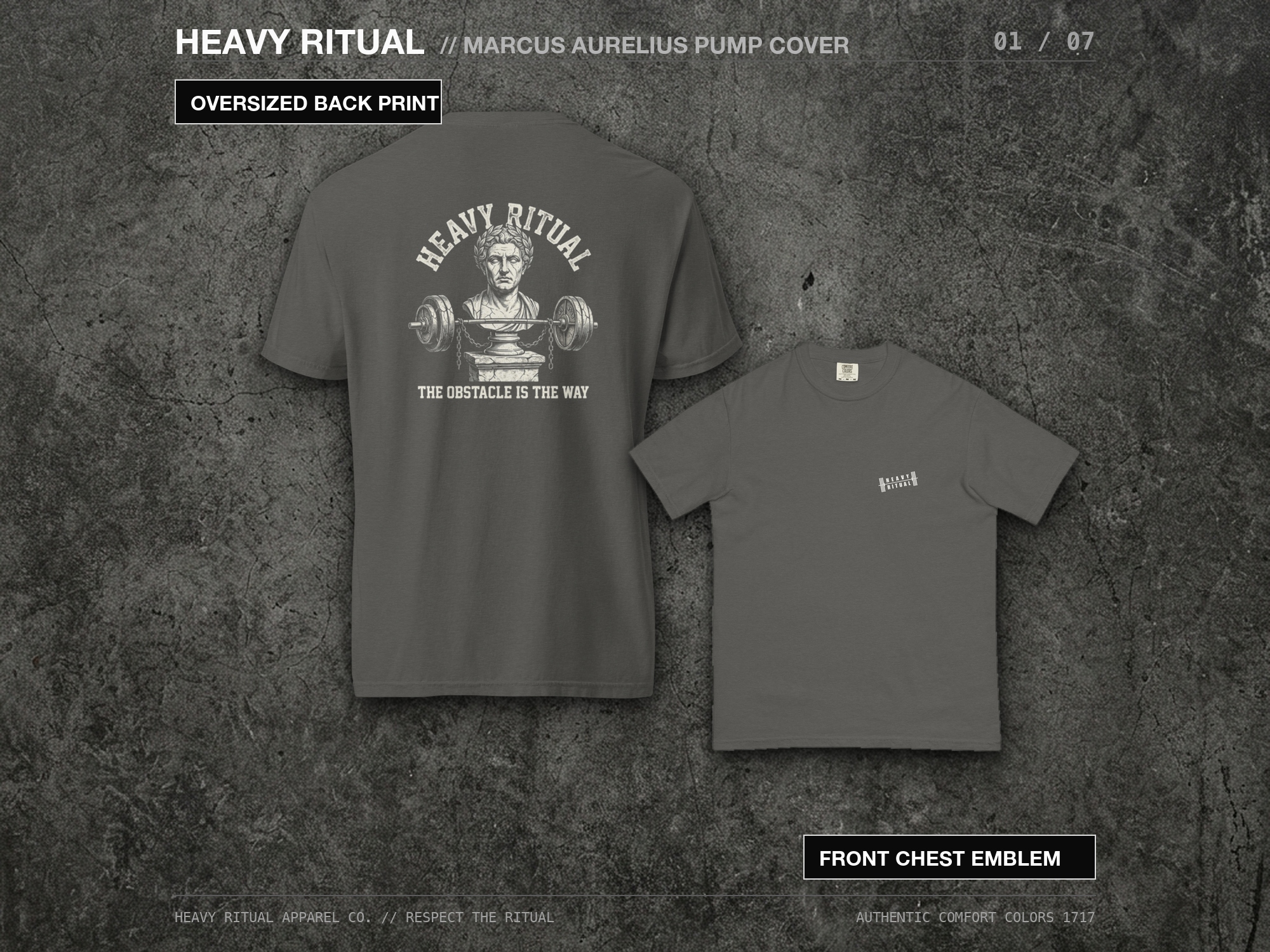 Marcus Aurelius // The Obstacle Is The Way Heavyweight Tee