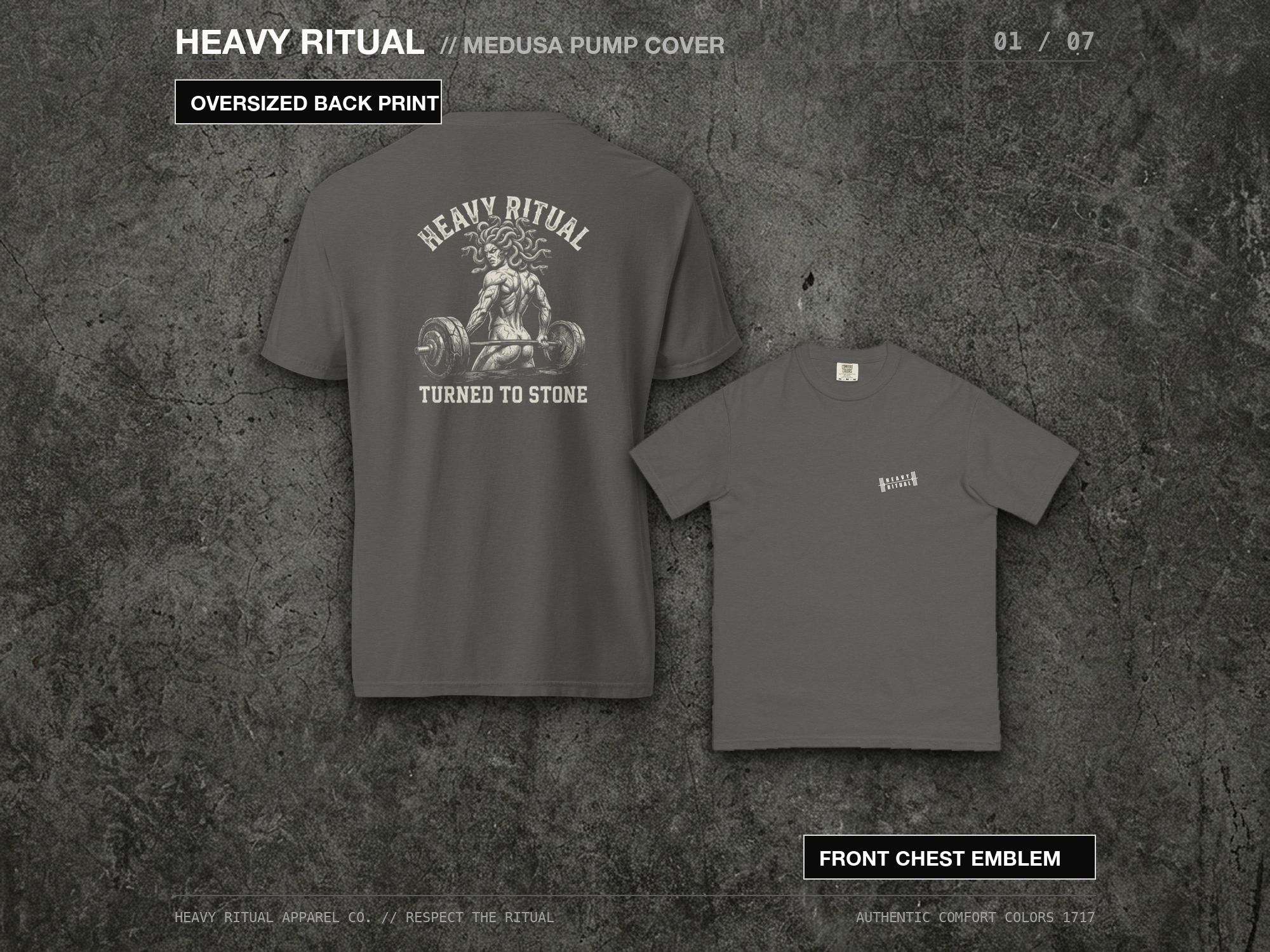 Medusa Turned To Stone // Heavyweight Gym Tee