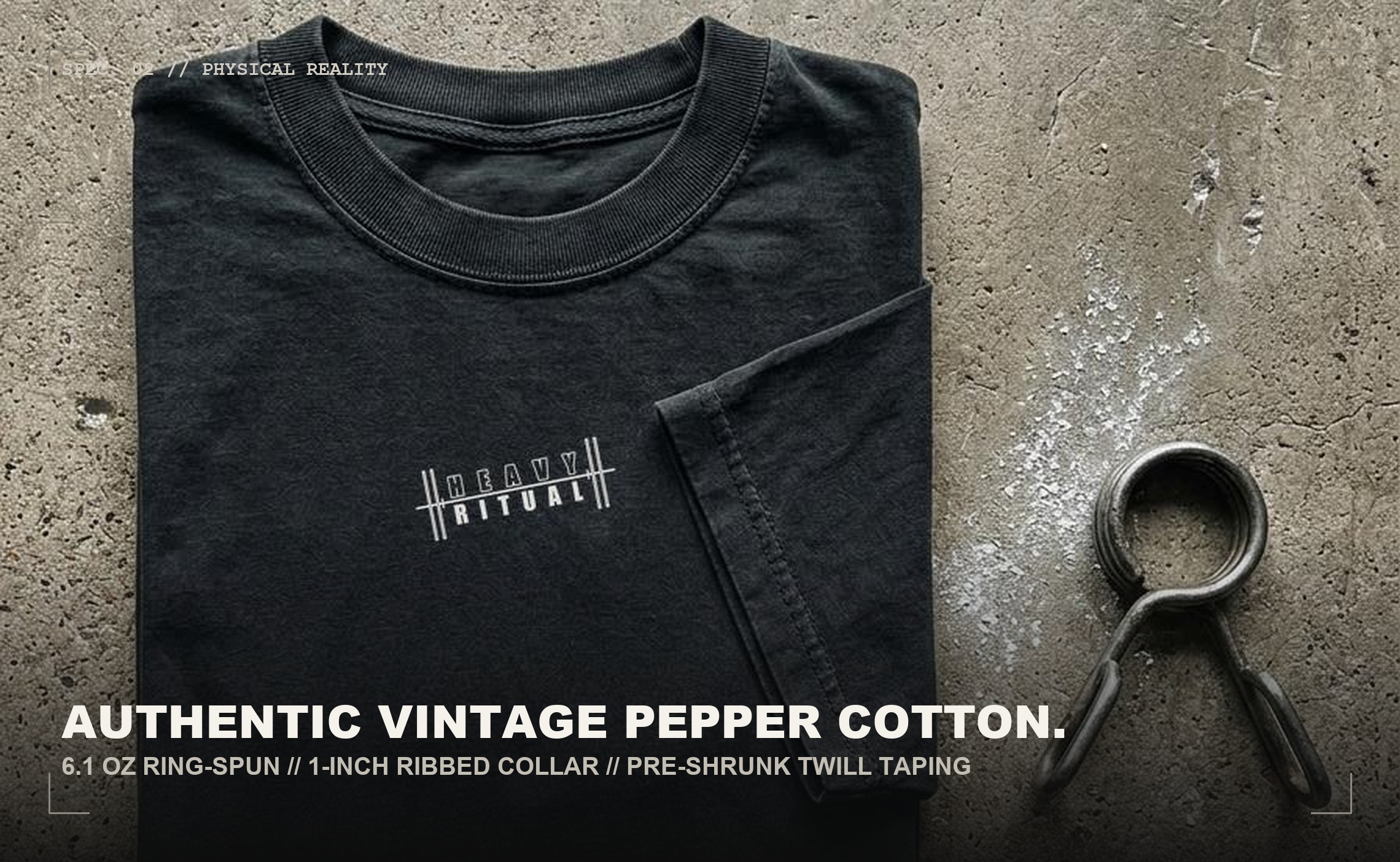 02 // GARMENT DRAPE - Authentic Vintage Pepper Cotton